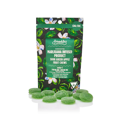 Smokiez - 200mg 1:1 THC:CBG - Sour Green Apple