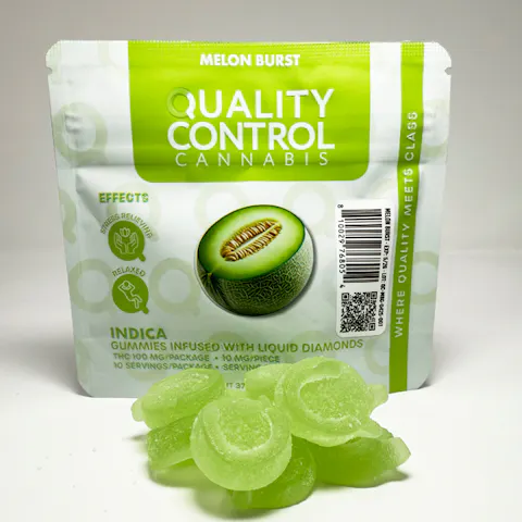 Quality Control - Melon Burst - Gummies 100mg by Quality Control, available at Purple Buds Dispensary in Jackson Heights, Queens