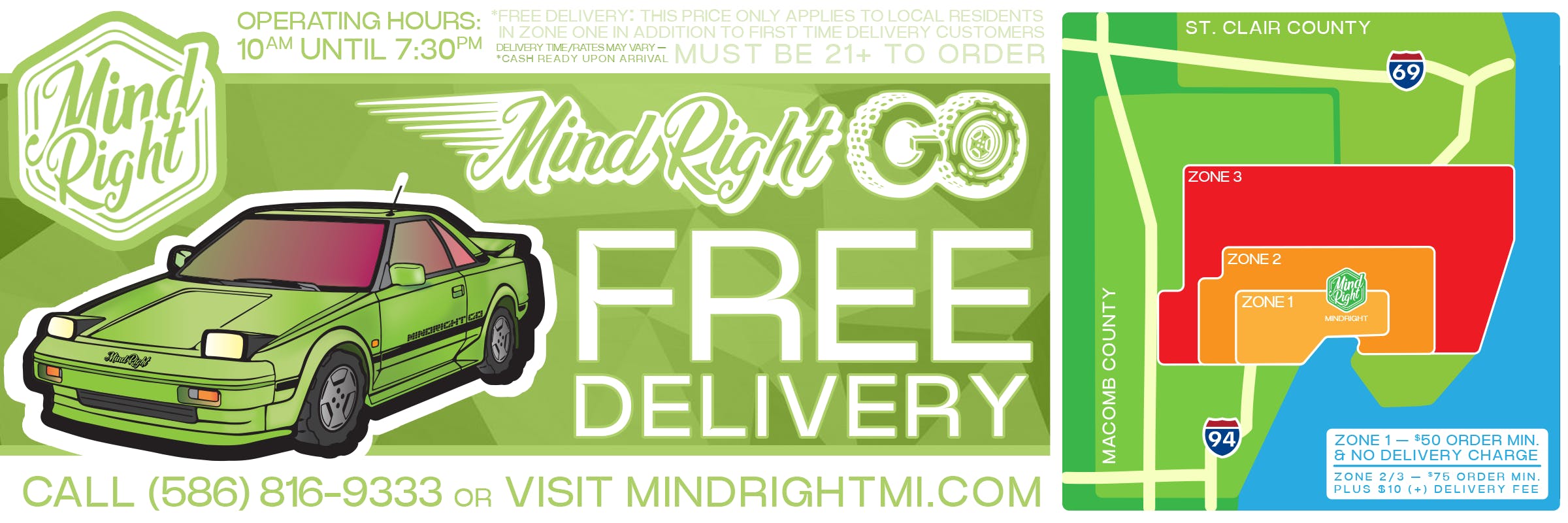 MindRight Delivery — Free Delivery for Select Orders*
