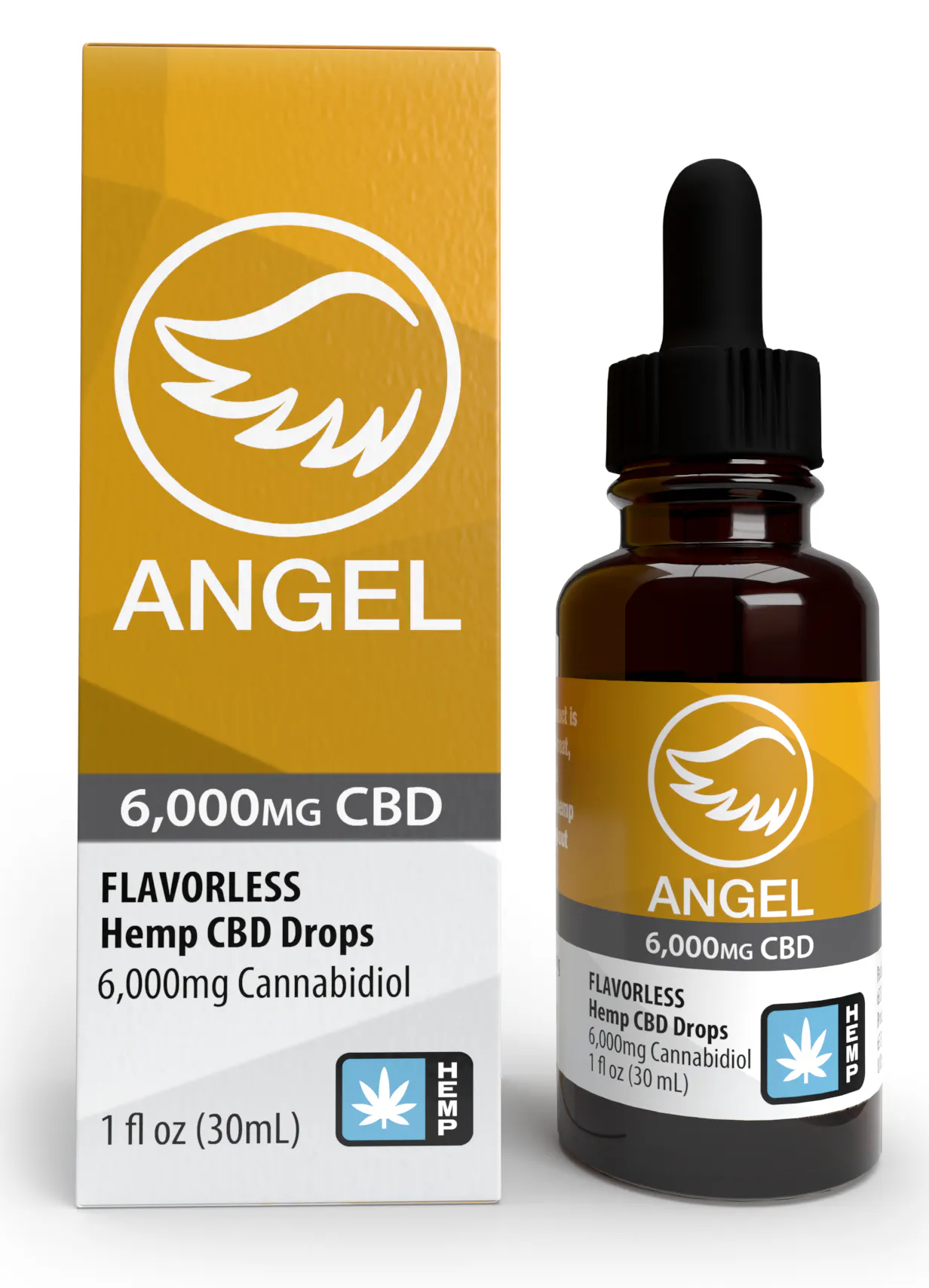 Angel Hemp CBD Drops 6000mg Unflavored | Gorge Greenery