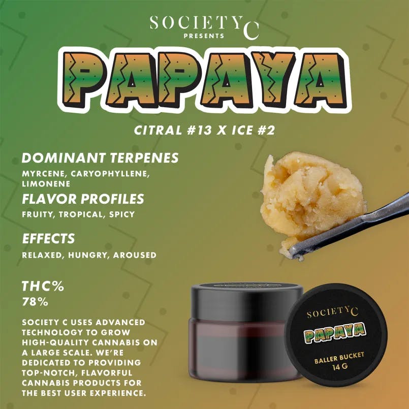 Society C - 14g Live Resin Badder - Papaya