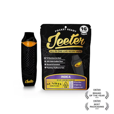 Jeeter - 1g Live Resin Disposable - Sunday Driver