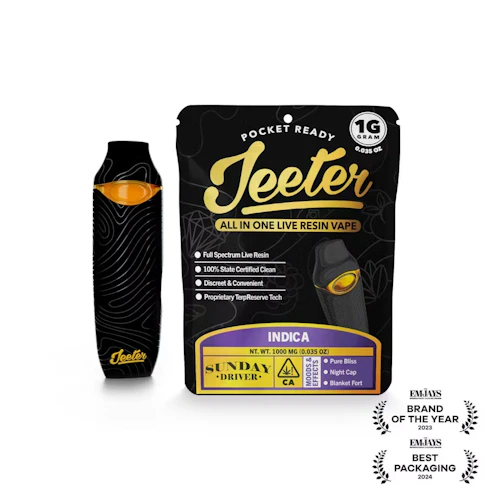 Jeeter - 1g Live Resin Disposable -  Sunday Driver