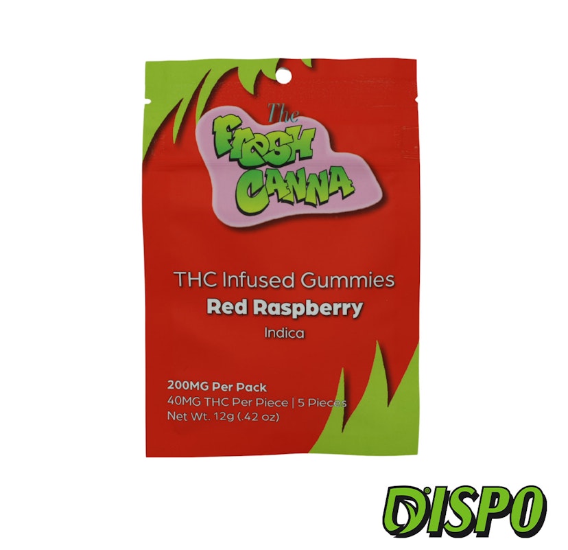 Fresh Canna - Red Raspberry 200mg Gummies