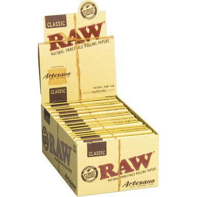 Raw Classic Artesano 1 1/4 Size Rolling Papers 50 Leaves + 50 Tips