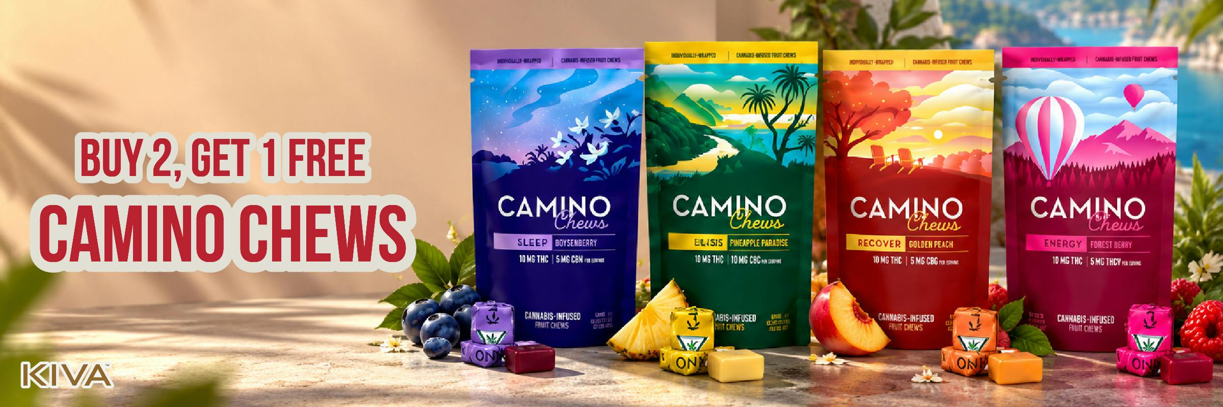 Kiva Camino Chews Promotion Buy 2 Get 1 Free Superfly Dispensary Upper West Side