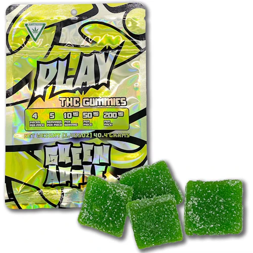 PLAY - 200mg Gummies - Green Apple