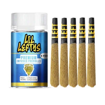 Left Coast - 5 Pack .75g Infused Prerolls - Maui Wowie - PRE_ROLLS by Left Coast at King of Budz
