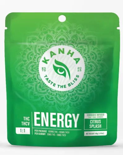 KANHA – 1:1 Citrus Splash Energy – Gummies 100mg 10pk-1