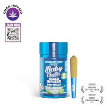 Jeeter - 5-Pack .5g Quad Infused Prerolls - Blueberry Kush - PRE_ROLLS by Jeeter at King of Budz
