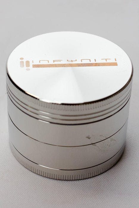 Infyniti - 4 Part Metal Herb Grinder - Silver