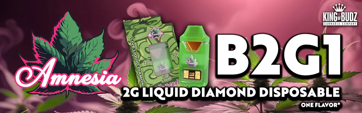 Amnesia - 2g Liquid Diamond Disposable - B2G1 (1 Flavor)