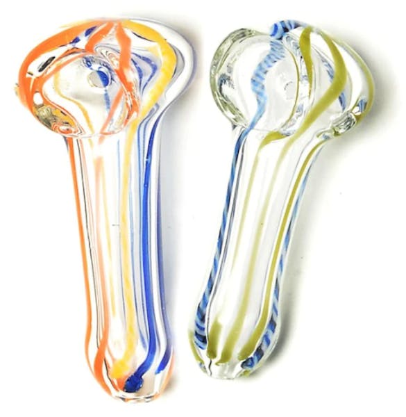 2.5" Candy Cane Glass Pipe - Assorted Colors