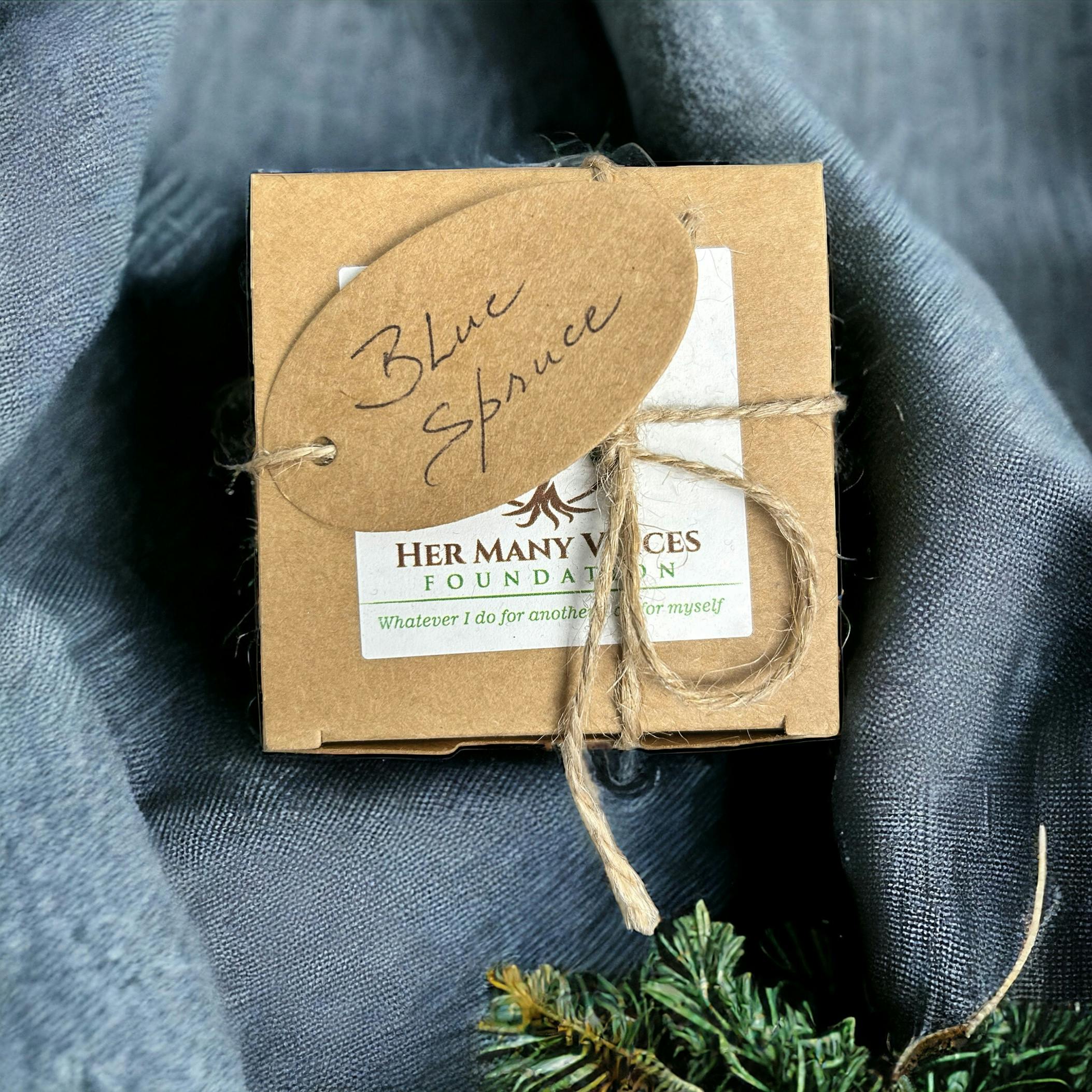 HER MANY VOICES - HANDMADE CBD SOAPS - BLUE SPRUCE - 50MG