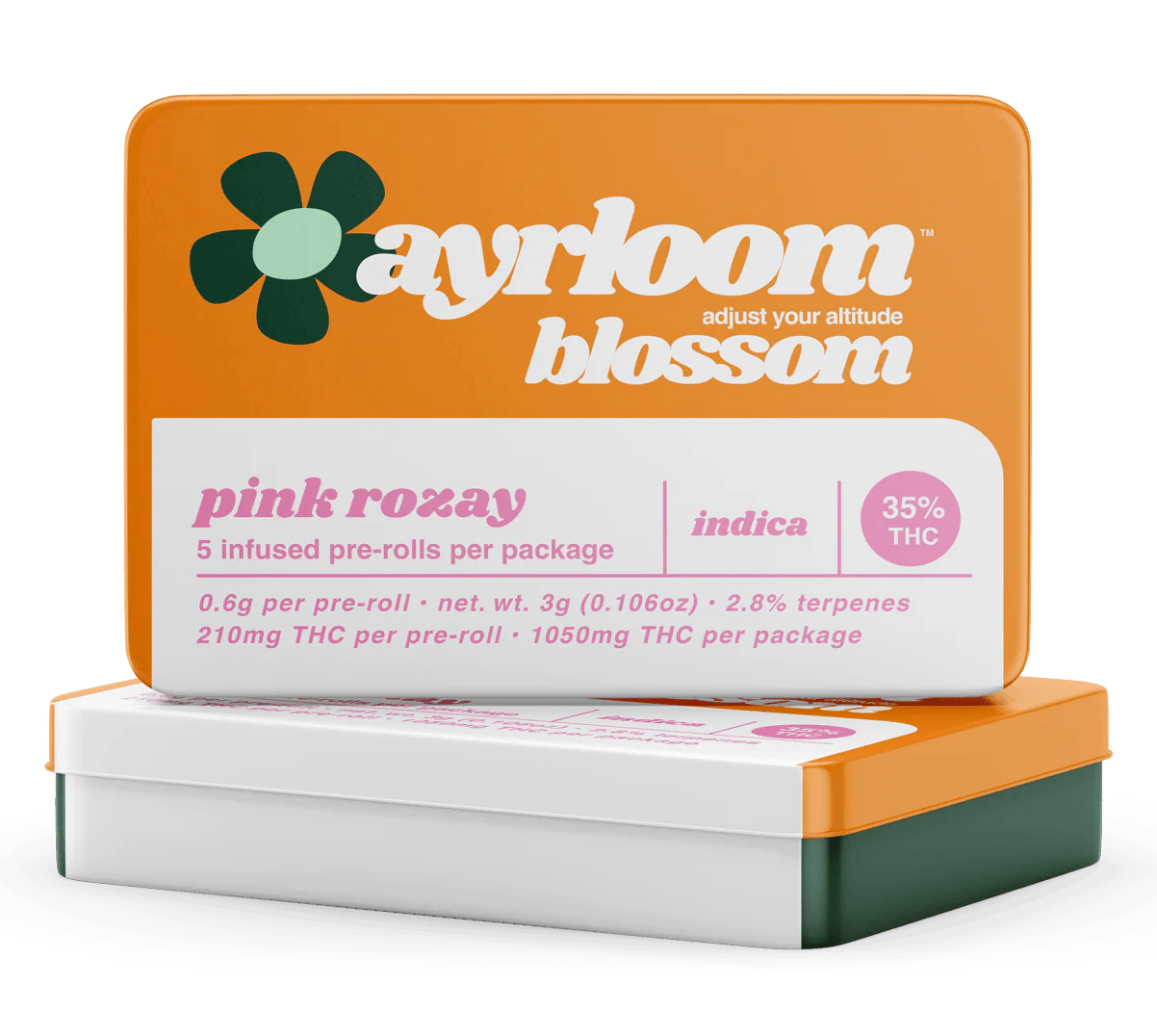 Ayrloom - 5 Pack .6g Infused Prerolls - Pink Rozay