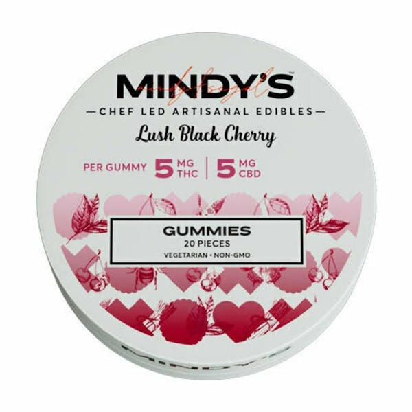 Lush Black Cherry 1:1 THC:CBD 100mg Gummies - Mindy's