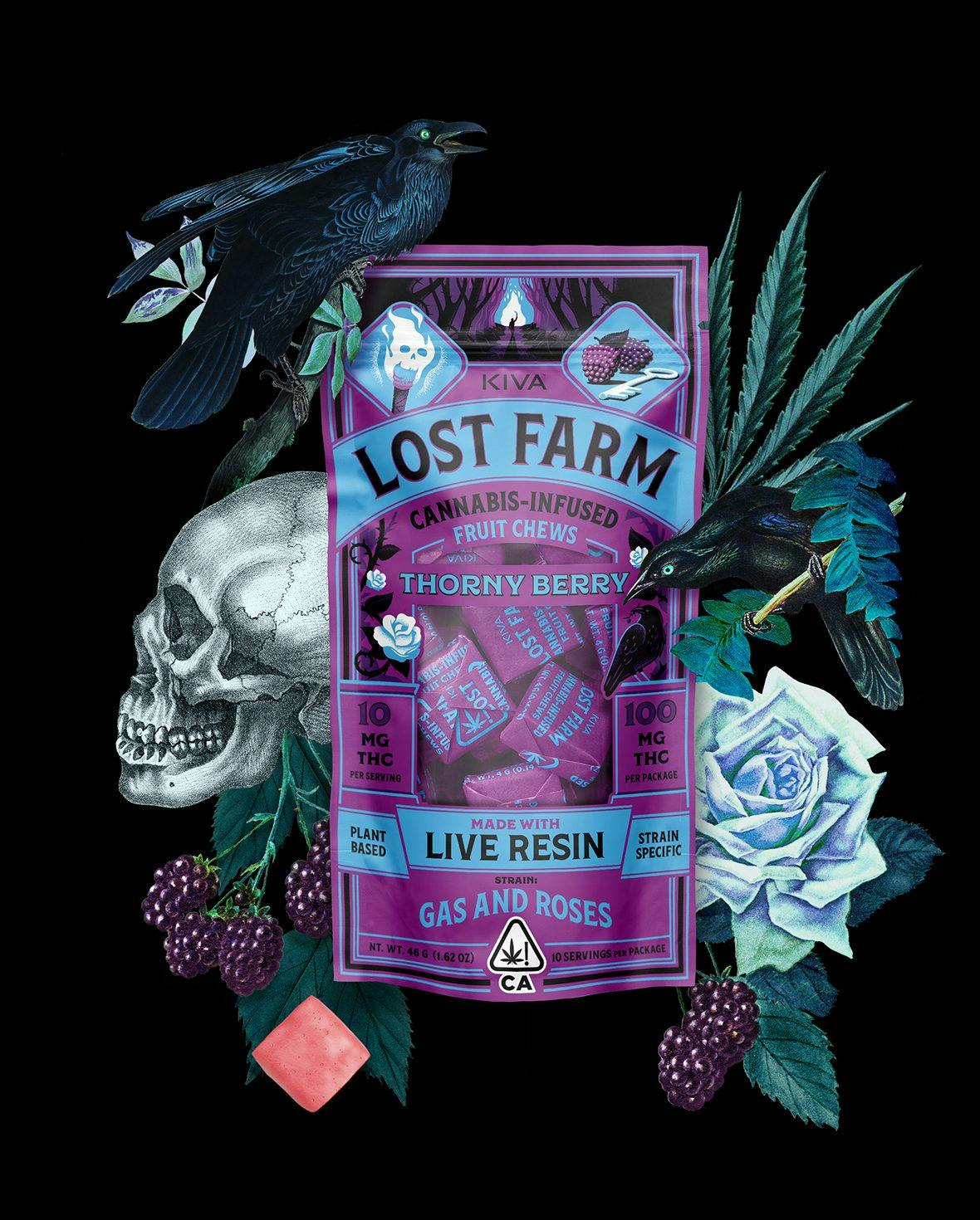Lost Farm Edible Gummies Live Resin Thorny Berry x OG Kush