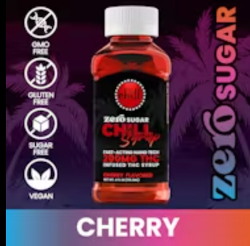 Chill Medicated | 200mg THC Syrup | Zero Sugar Cherry