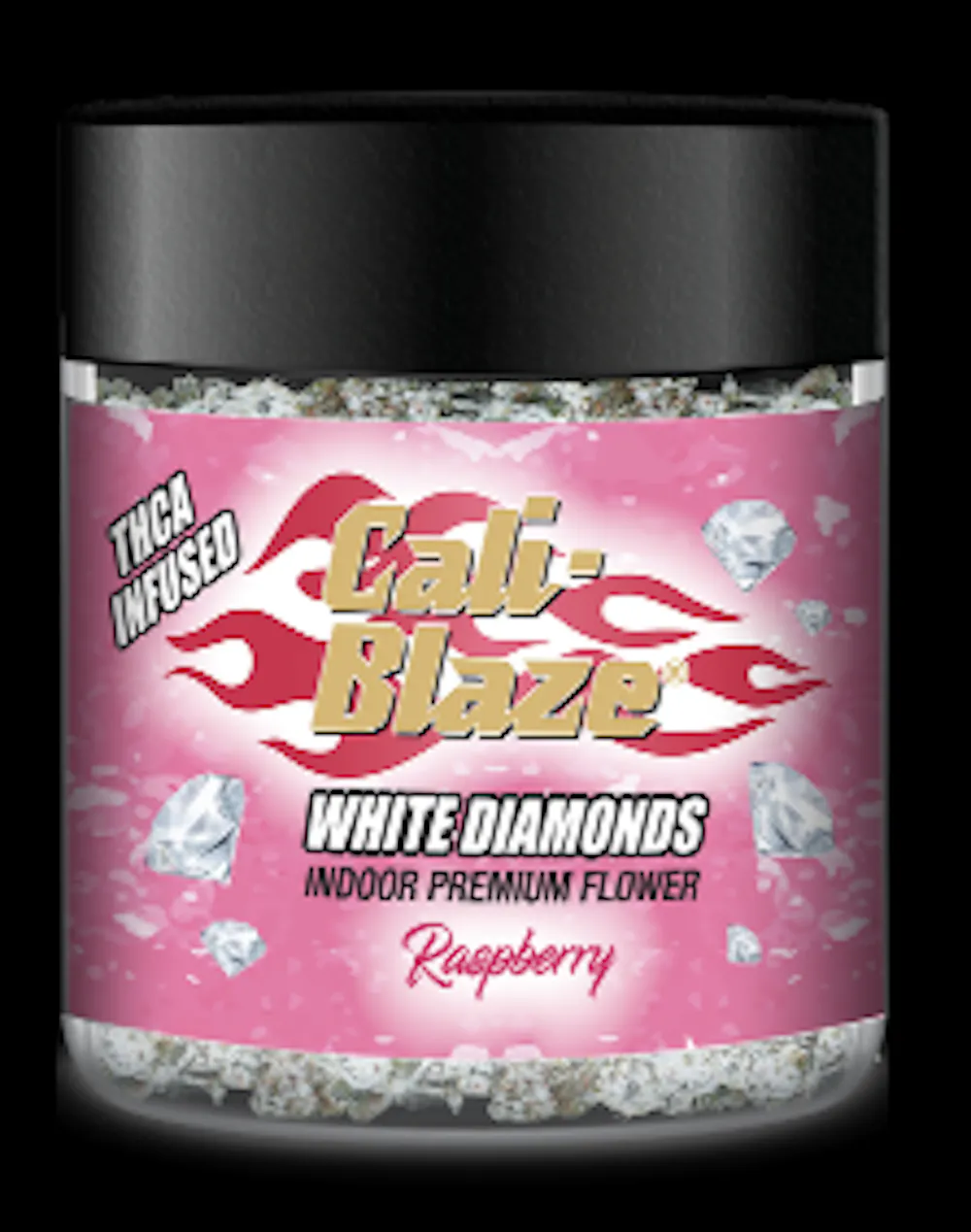 Product Cali-Blaze | Raspberry | White Diamond Infused Flower