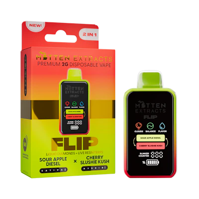 Mitten Extracts - 2g Flip Disposable - Sour Apple Diesel / Cherry Slushie Kush (S/H)