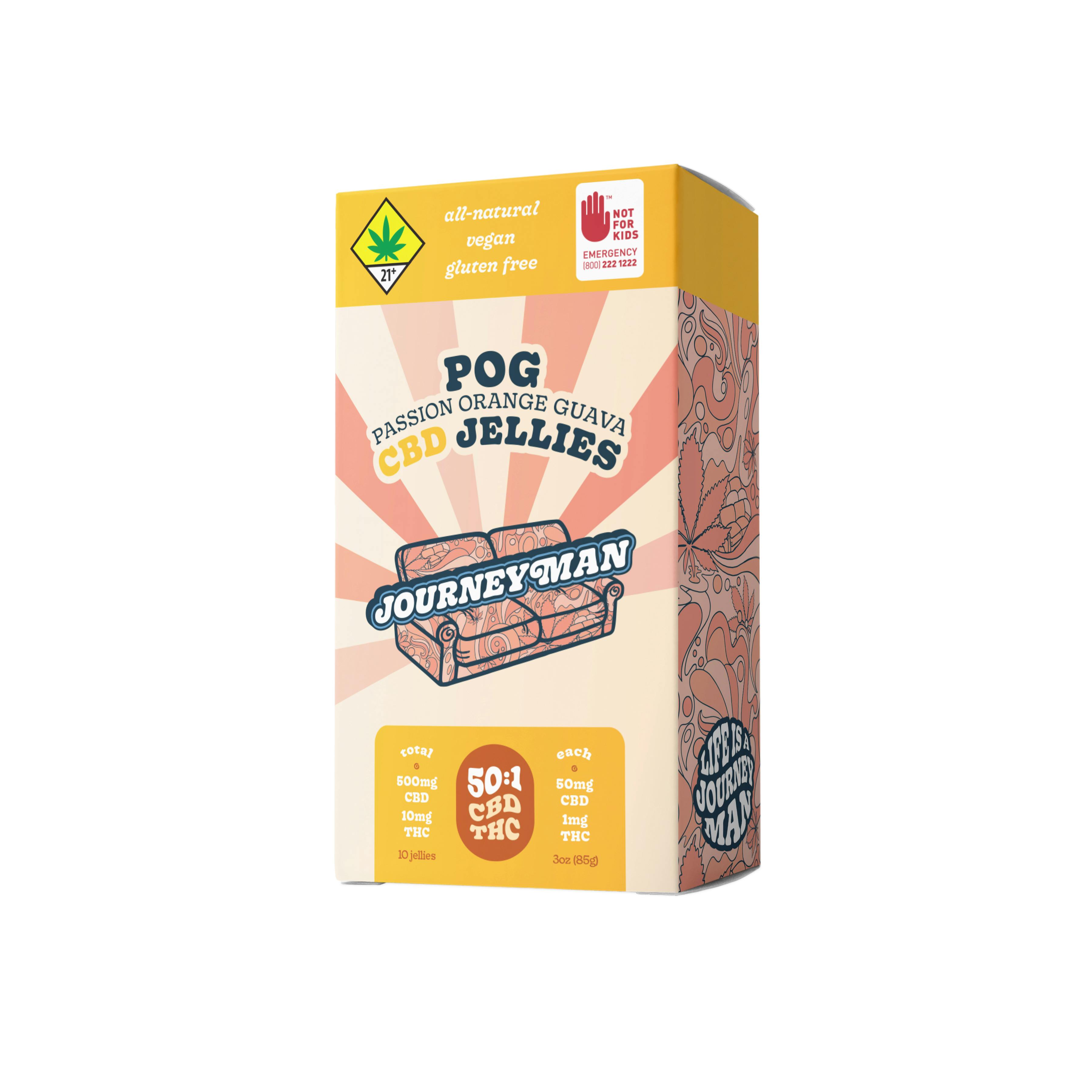 50:1 POG CBD Jellies (500mg CBD/10mg THC)