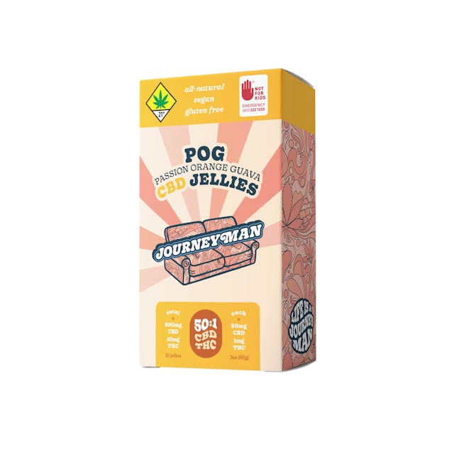 Catch us on island time soaking up the sun in stoney bliss. Our Passion Orange Guava Jellies are a bright bite of tropical fusion with a mild and mellow 50:1 CBD ratio.

All-Natural, Vegan and Gluten Free

500mg CBD/10mg THC, 10-pack (50mg CBD/1mg THC each)