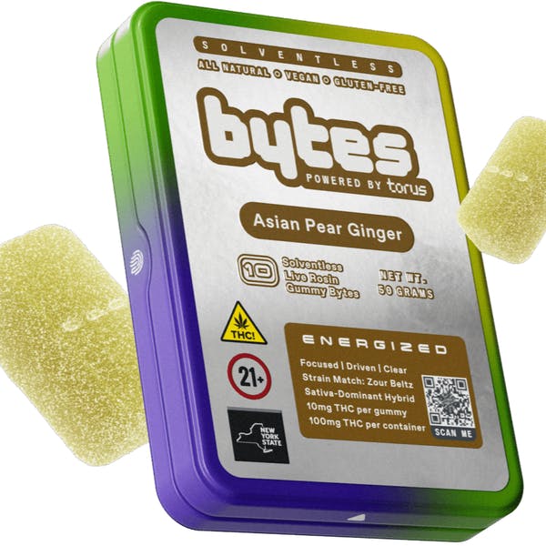 Bytes Asia Pear Ginger Live Rosin Gummies 10pk