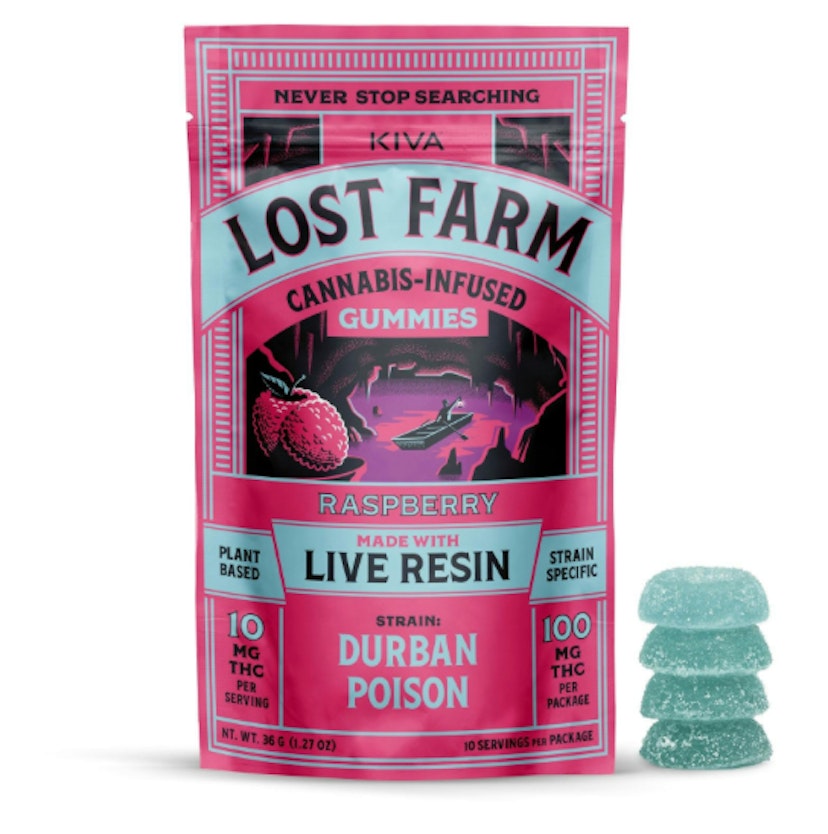 Lost Farms | 200mg Live Resin Gummies | Raspberry
