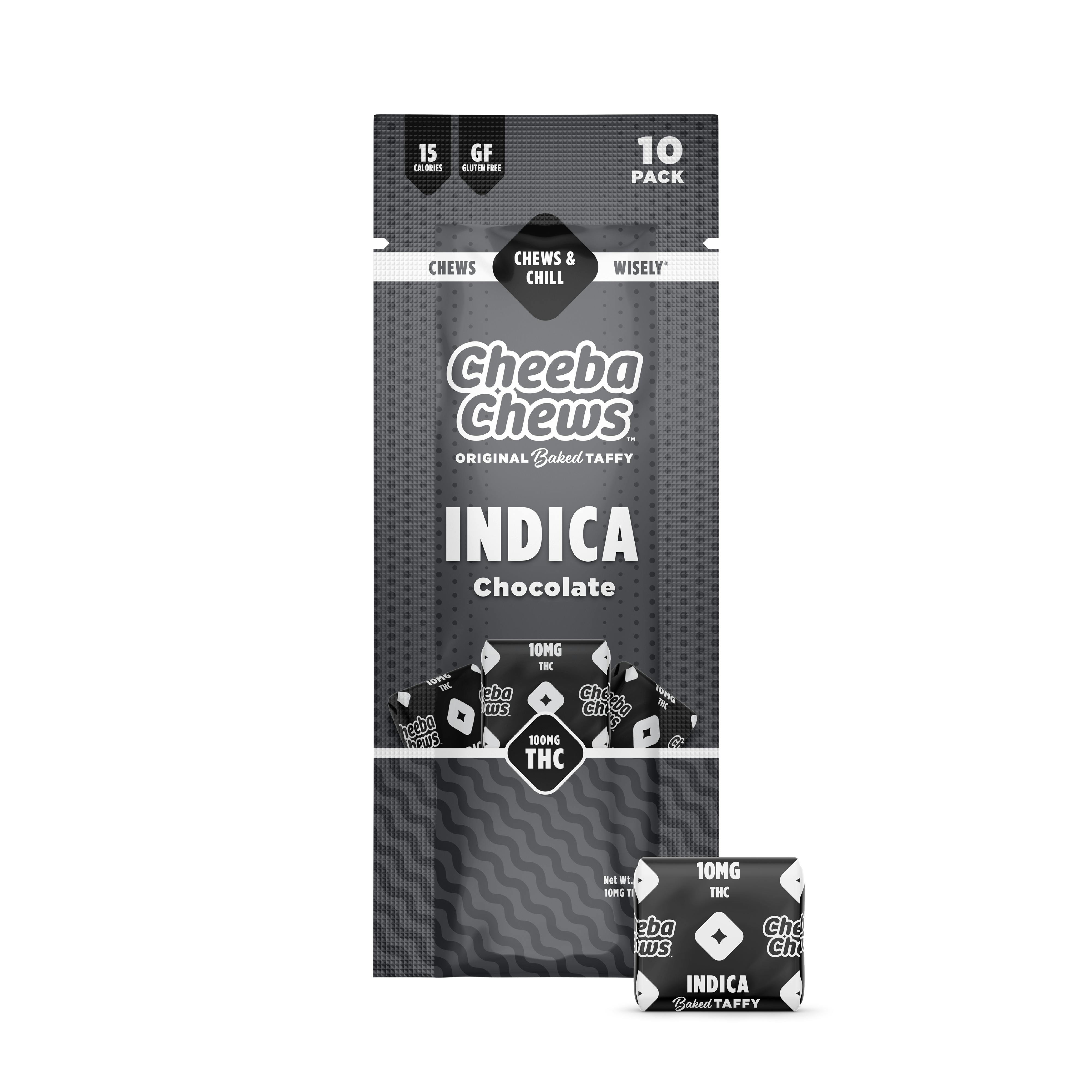 Cheeba Chews | 10mg Taffy 10 Pack | OG Chocolate | Indica | 100mg