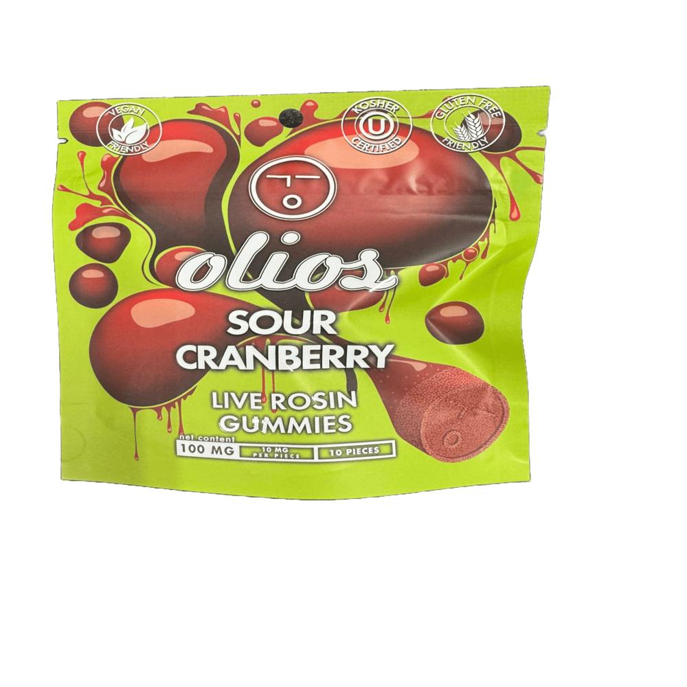 OLIO | Live Rosin Gummies |  Sour Cranberry | 100 MG (10MG/PC