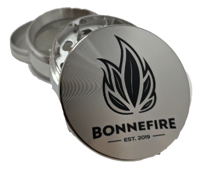 Bonnefire | Solid Silver Colour - Grinder 4 parts w/ Storage