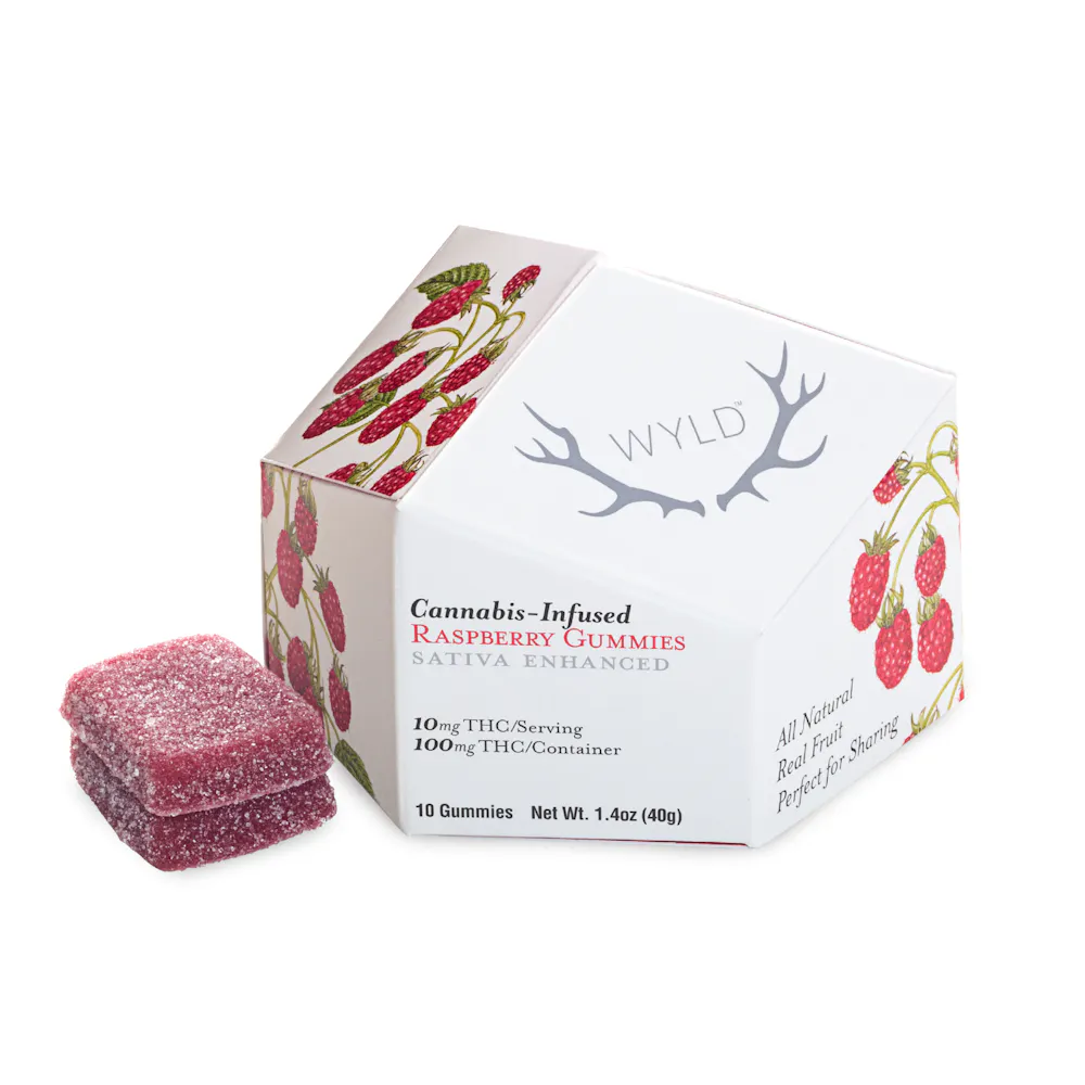 Product Raspberry Sativa Enhanced Gummies