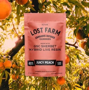 Lost Farm Live Resin Gummies - Juicy Peach x GSC Sherbet