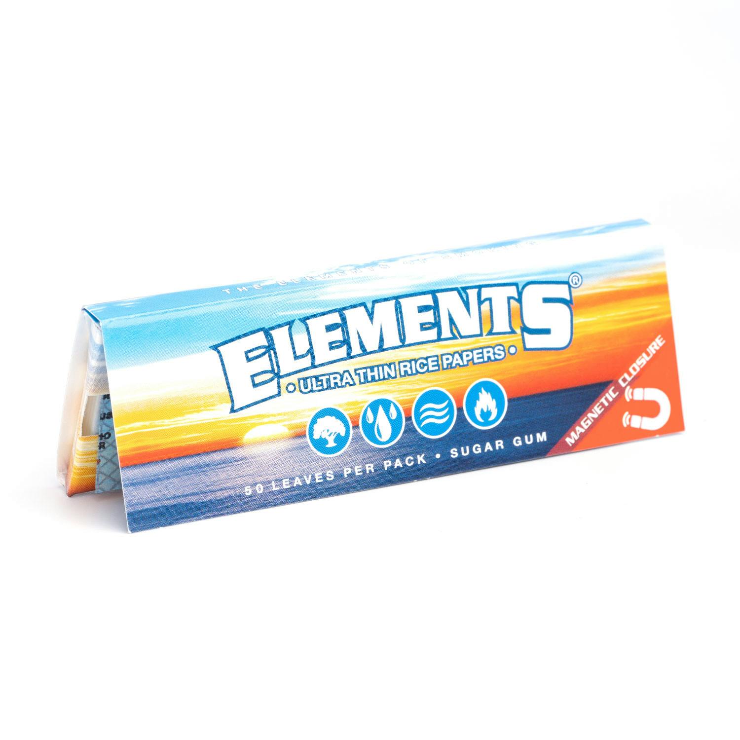 Elements | King Size Thin Rice Rolling Papers - 33pk