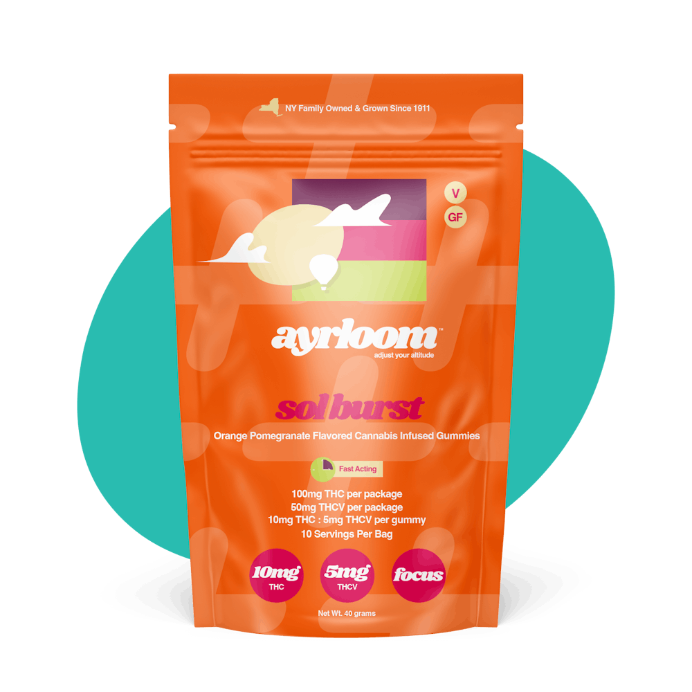 Product Ayrloom | Orange Pomegranate “Sol Burst” | 2:1 10MG THC : 5MG THCV