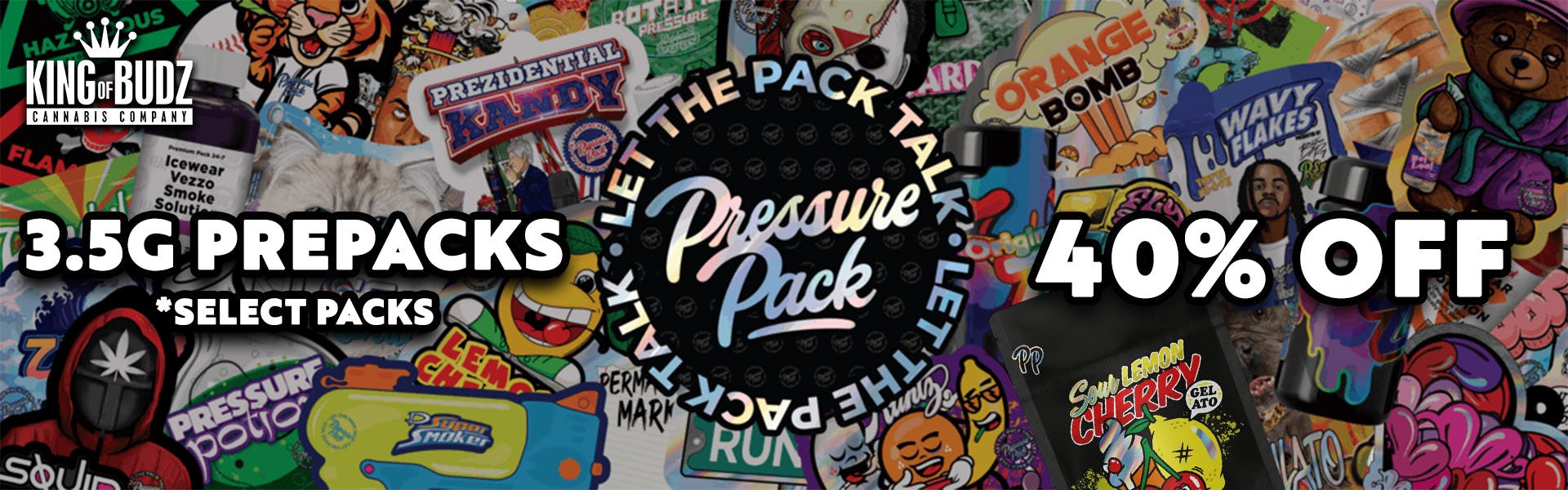 Pressure Pack - Super Smoker AND Loaf'ed0 Percent Off Up Runtz - 3.5g Prepack - 4