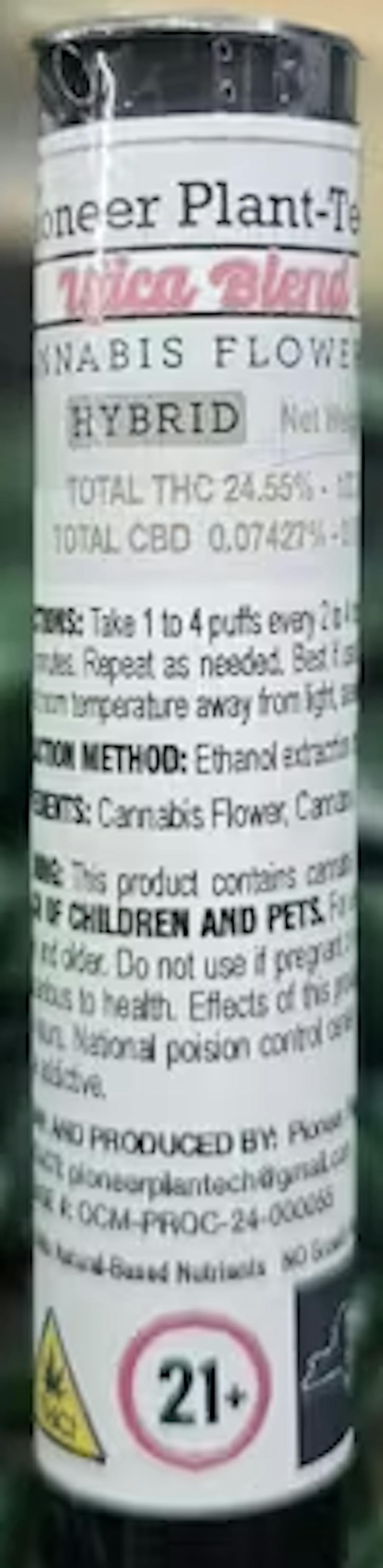 Product Infused Preroll | Utica Blend (H) Pioneer Plant-tech