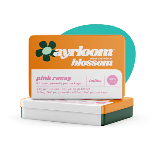 Ayrloom | Pink Rozay Infused Pre-Roll | 5 Pack | 3g-active