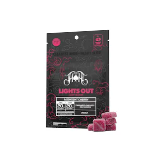 Midnight Cherry | Indica - Lights Out CBN Sleep Gummies - 100mg THC | 100mg CBN