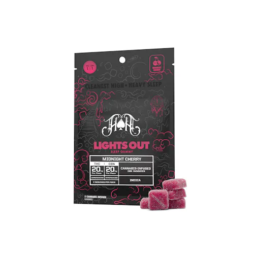 Heavy Hitters ‘ Lights Out ‘ | Midnight Cherry | 1:1 THC / CBN Sleep Gummy | 5pk-2