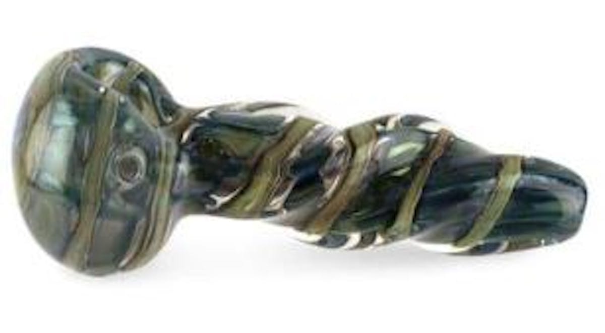 Image of Gold Fumed Twist Spoon | 5″ Hand Pipe