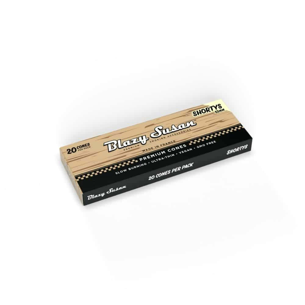 Blazy Susan – Unbleached Shortys Pre Rolled Cones 53mm | 20ct