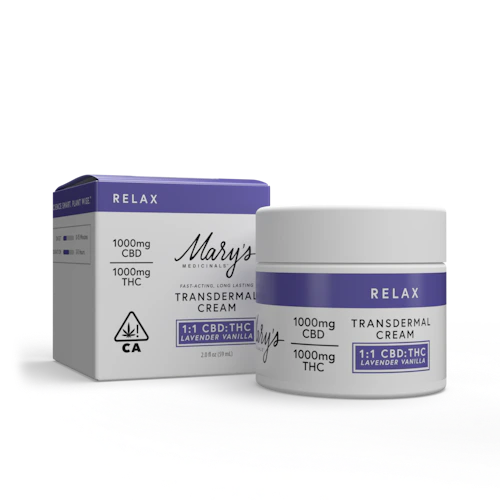 Mary's Medicinal -  1000mg:1000mg CBD:THC 2oz Muscle Freeze - Relax Lavender Vanilla