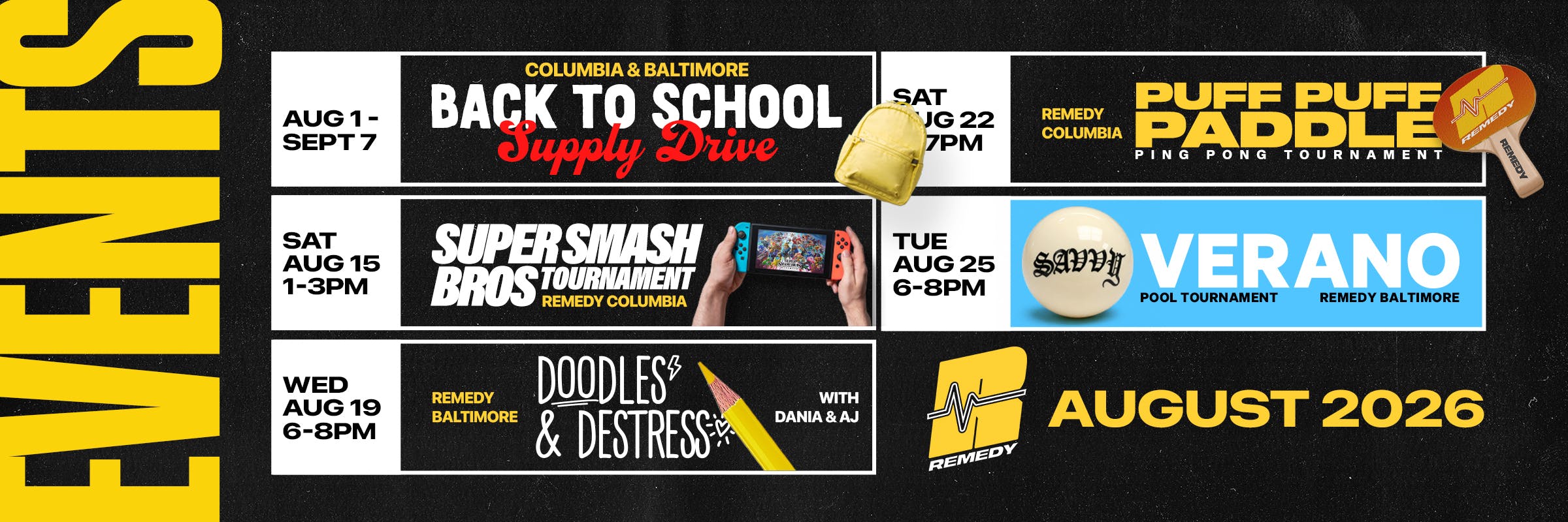 remedy maryland august events