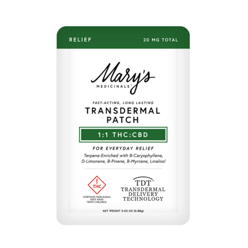 Mary's | 20mg Transdermal Patch | Relief 1:1
