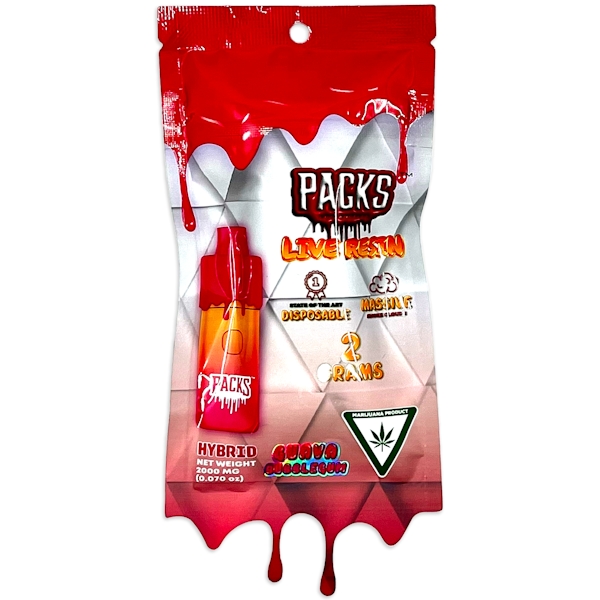 Packwoods | Guava Bubblegum Live Resin Disposable/Rechargeable All-in-one | 2g