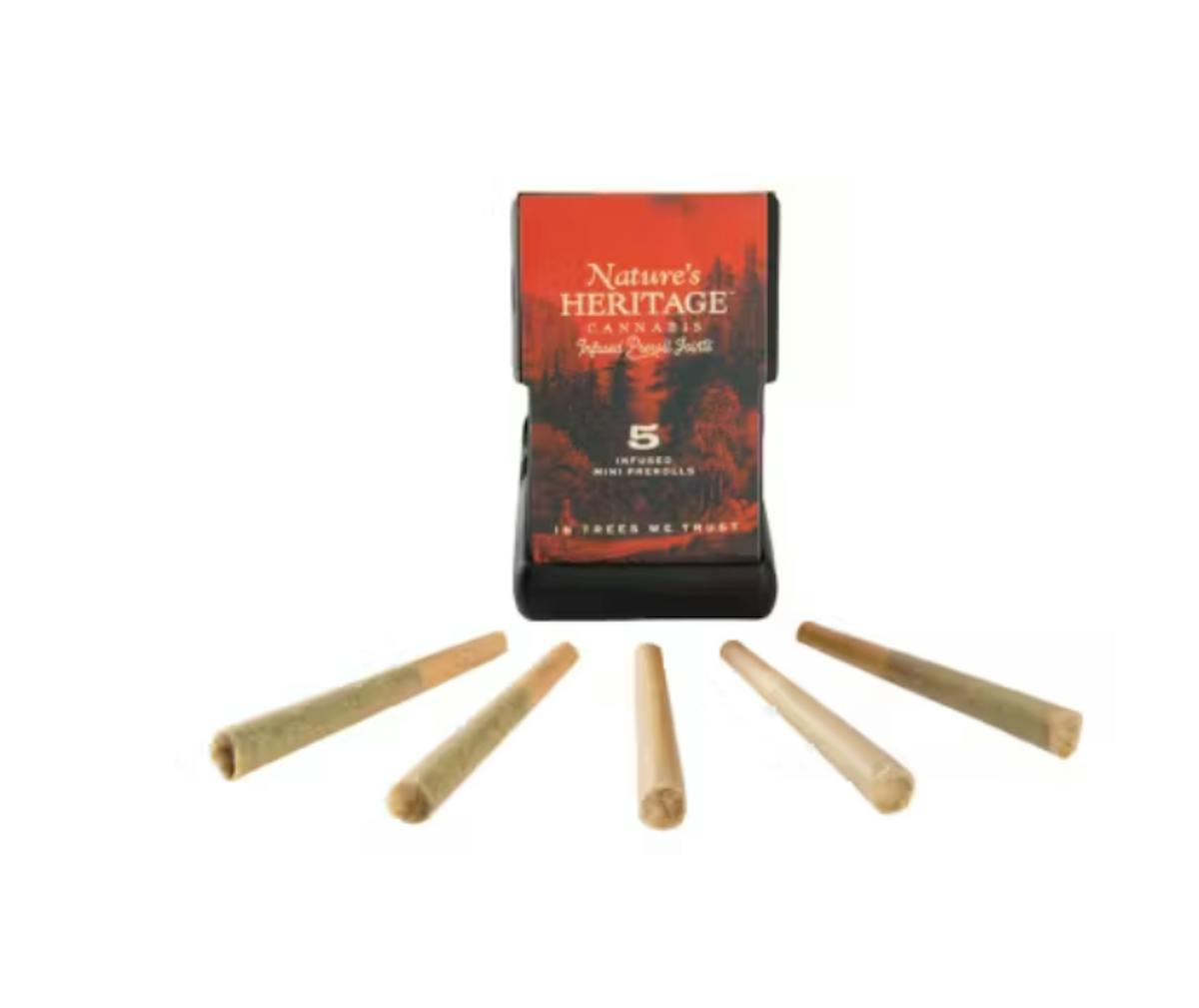 Photo of Nature’s Heritage Candyland 0.5g 5pk Bubble Hash Infused Prerolls