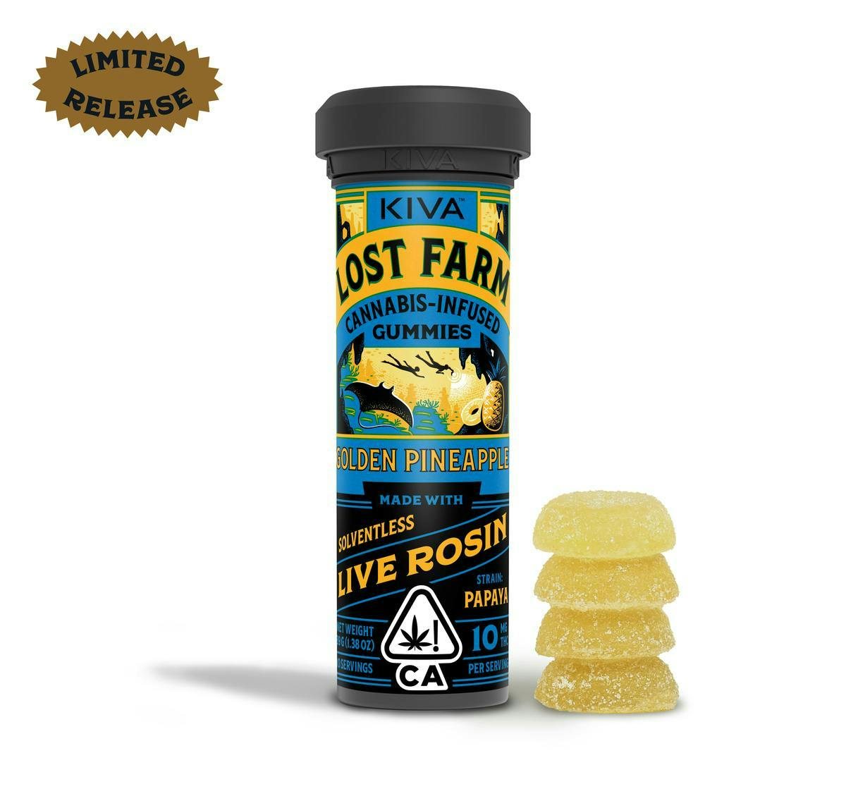 Product: LOST FARM | GOLDEN PINEAPPLE - LIVE ROSIN GUMMIES | 200MG