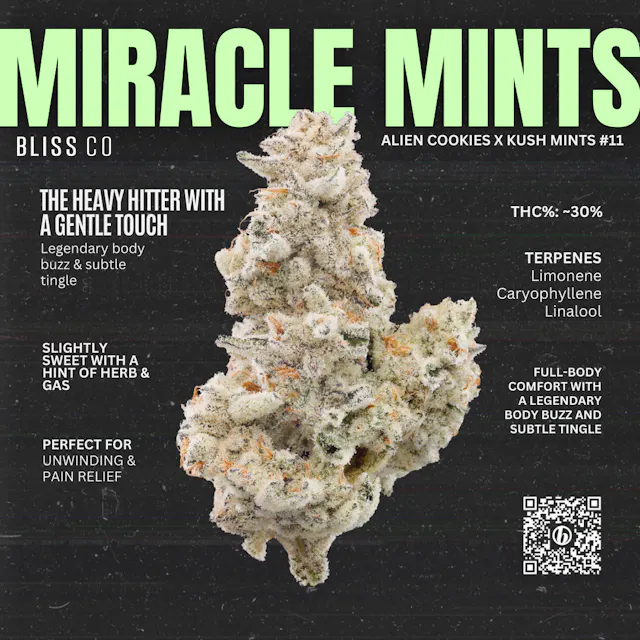 Blissco Bliss Co Flower Miracle Mints 3.5g (indica hybrid)