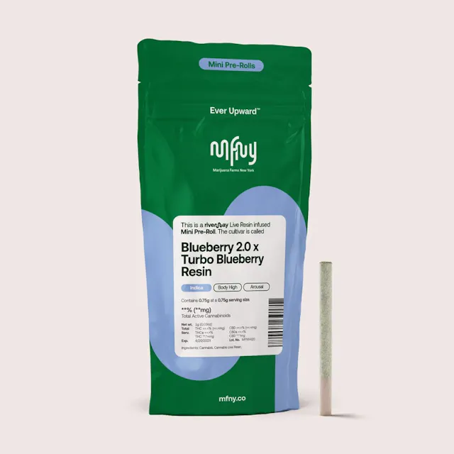 MFNY Blueberry 2.0 x Turbo Blueberry Live Resin Infused Pre-Roll | .75g | 1 pk